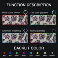 thumbnail image 5 of Black and Purple Leaves RGB Gaming Mouse Pad Large Keyboard Mat Rubber Base 13 Light Modes, 5 of 6