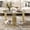 Transparent + Tempered Glass, variant on LUCKHAO Glass Coffee Table Round Modern Living Room Table, Gold Metal Leg Tempered Glass Coffee Table, Sofa Center Table Furniture for Home Office 