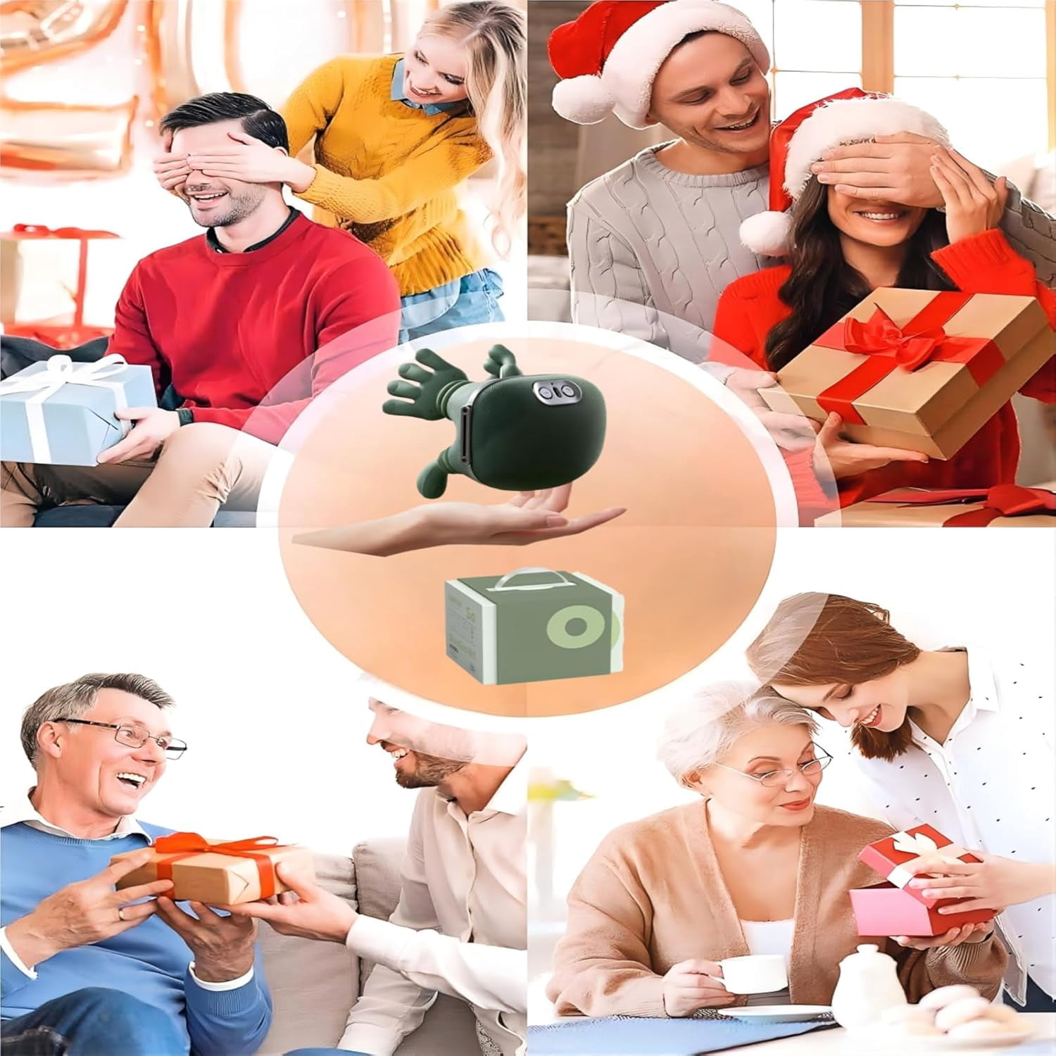 Neck Massager with Heat, 4D Deep Tissue Shiatsu for Pain , Electric Cervical Shoulder Back Muscle Relaxation (Green)
