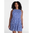 thumbnail image 2 of Time and Tru Women's and Women's Plus Sleeveless Tiered Mini Dress, Sizes XS-4X, 2 of 6