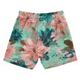 thumbnail image 2 of Kids' Beach Pants Comfortable Swim Trunks Pink Abstract Floral Patterns Shorts for Pool Vacation and Lounge Wear 2T, 2 of 8