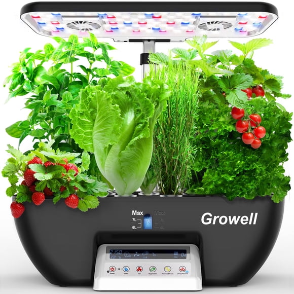 Kit de hidroponía Growell de 17 pods con tanque de agua de 10 L y luz LED