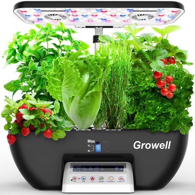 Kit de hidroponía Growell de 17 pods con tanque de agua de 10 L y luz LED