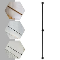 Miumaeov 7ft Wall Mount Hand Rail Metal Staircase Handrail 2-Section Industrial Hand Rail Indoor Stair Railing