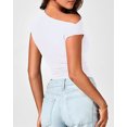 thumbnail image 7 of Ladybranch Womens White Off The Shoulder Tops Summer Going Out Tank Top Ribbed Knit Camisole Tops Cute Sleeveless T Shirt(Medium,Pure White）, 7 of 7