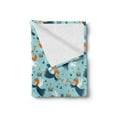 thumbnail image 2 of Angel Soft Flannel Fleece Throw Blanket, Wing Girl with Trumpet in Sky with Candles Mother Nature Fairy, Cozy Plush for Indoor and Outdoor Use, 70" x 90", Pale Blue Orange, by Ambesonne, 2 of 5