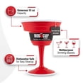 Reusable Red Plastic Margarita Glasses with Stem, 15 oz, Durable Party ...