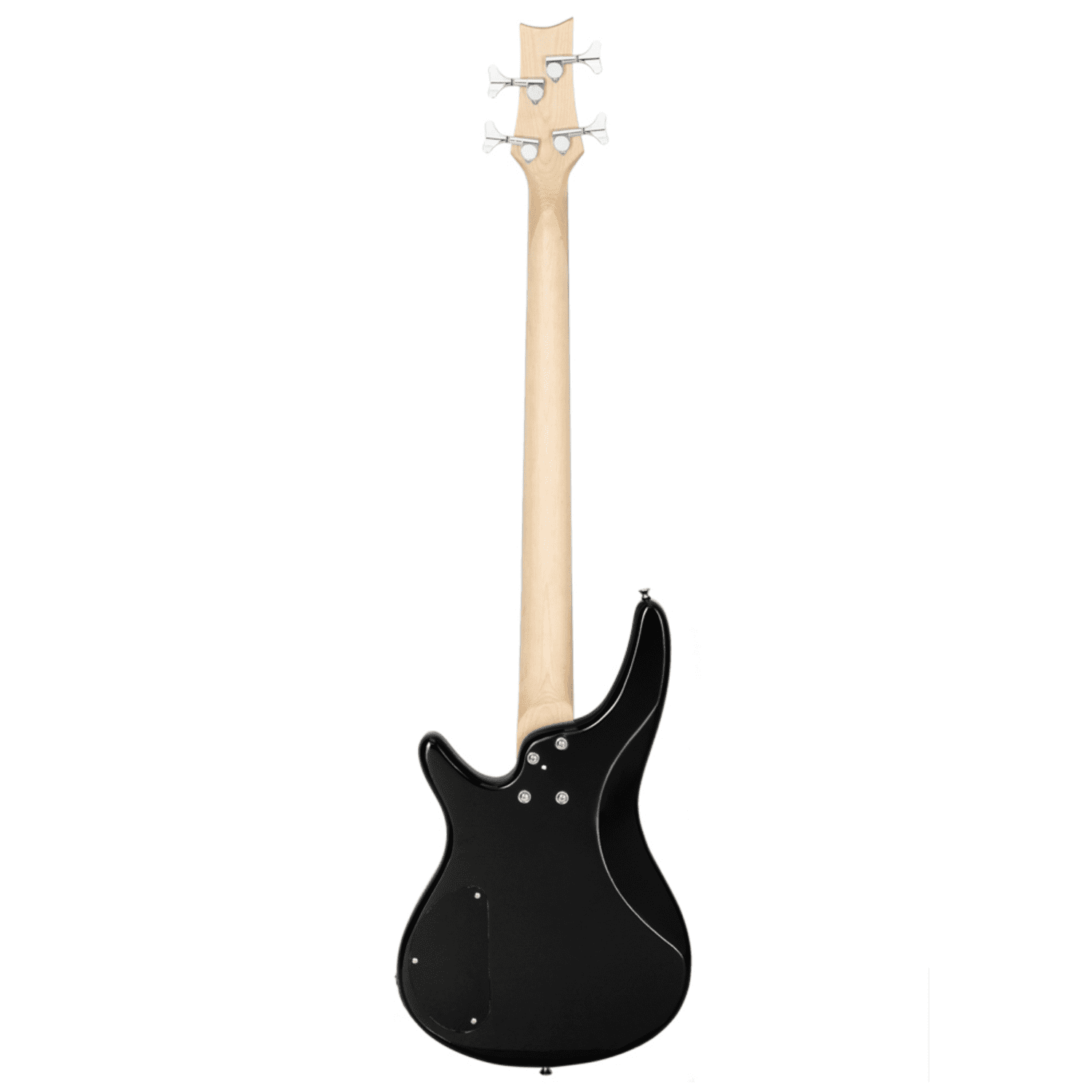 Hassch 4 String Electric Bass Guitar, 44 inch Bass Kit with Bag, Strap, Plectrum, Amp Wire and Wrench Tool, Black
