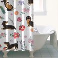 thumbnail image 4 of Dachshunds with Flowers Shower Curtain 36"x72" ,Bathroom Decorative Shower Curtains Set with 12 Hooks,Modern Waterproof Washable Shower Curtain, 4 of 6