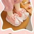 thumbnail image 3 of Xfvqtps Girls Plush Slippers Polka Dot Bow Keep Warm Villus Winter Comfortable Indoor Outdoor Home Slippers with Grippers Children's Bag Heel Cute Non Slip And Warm Baby Cotton Shoes Pink, 3 of 9