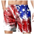 thumbnail image 4 of LIIPEE Men Shorts Casual Summer 4th Of July Alternating Red And White And Five-Pointed Stars Fashion Graphic Patriotic Knee Length Shorts Male Comfortable Breathable Soft Sports Shorts,XXXL, 4 of 4