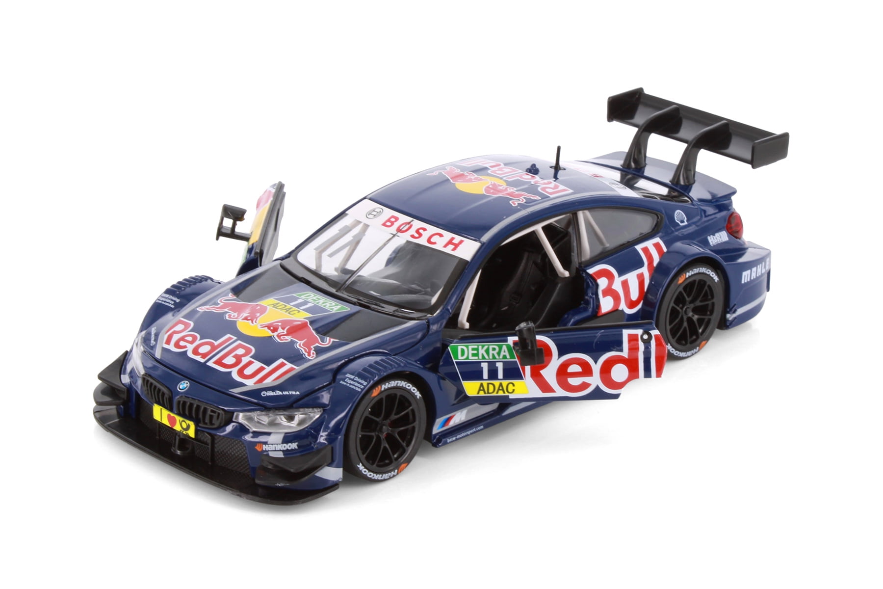 Box of 4 BMW M4 DTM w/Red Bull Racing Livery, Dark Blue - Showcasts 68295D - 1/24 Scale Diecast Model Cars
