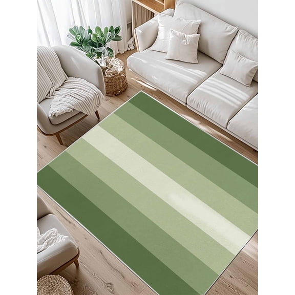 Sage Green Area Rug for Bedroom 5x7 Ft Ombre Stripe Super Soft fuzzy Throw Rug Non-Slip Fluffy Plush Indoor Floor Carpet for Living Room Nursery Home Decor