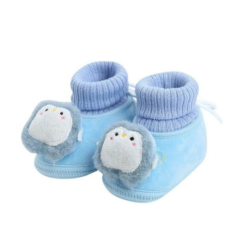 

Winter Children Todller Shoes Boys Girls Floor Shoes Non-Slip Plush Warm Comfortable Shoes Elastic Cute Cartoon Animals