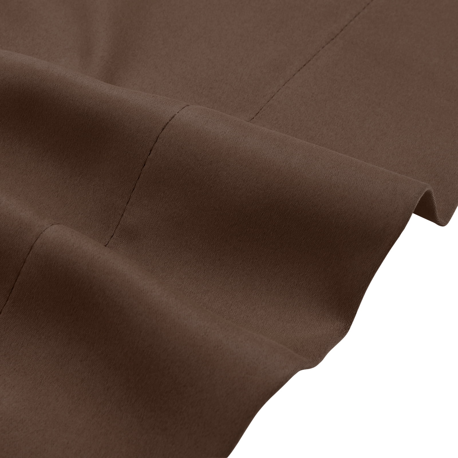 TWOPAGES Pinch Pleated Drape Blackout Light Blocking Curtain for Bedroom, 1 Panel, 52"x84", Chocolate