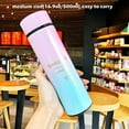 thumbnail image 6 of Smart Water Bottle Insulated Water Bottle Coffee Bottle Travel Coffee Mug Flasks for Hot and and Cold Drinks 16.9 oz/500ml (Gradient pink), 6 of 7