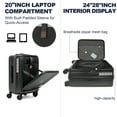 thumbnail image 6 of Luggage,with front opening,TSA approved lock,hardshell suitcase,Black, 6 of 7