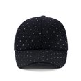 thumbnail image 3 of QSAWXQZ Women's Glitter Rhinestone Baseball Cap Crystal Studded Sun Hat Adjustable Casual Outdoor Cap M, 3 of 5