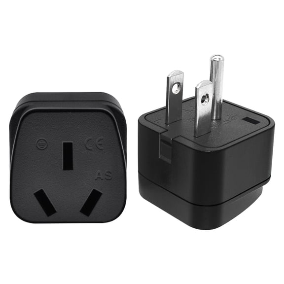 (2 Pack) US AU Plug Adapter,Australian Plug Adapter from USA, USA Standard 3 Prong Nema 5-15P Plug to AU Female Socket Power Converter Trave Adapter Electrical Adapter (US to AU Adapter)