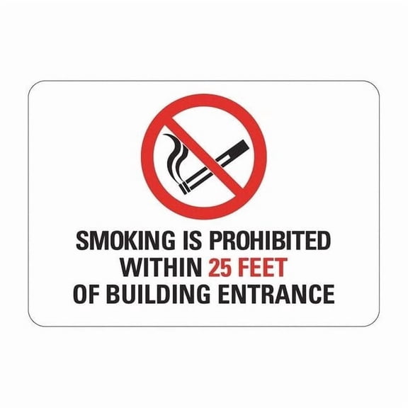 Lyle Reflective No Smoking Sign,10x14in,Alum LCU1-0036-RA_14x10