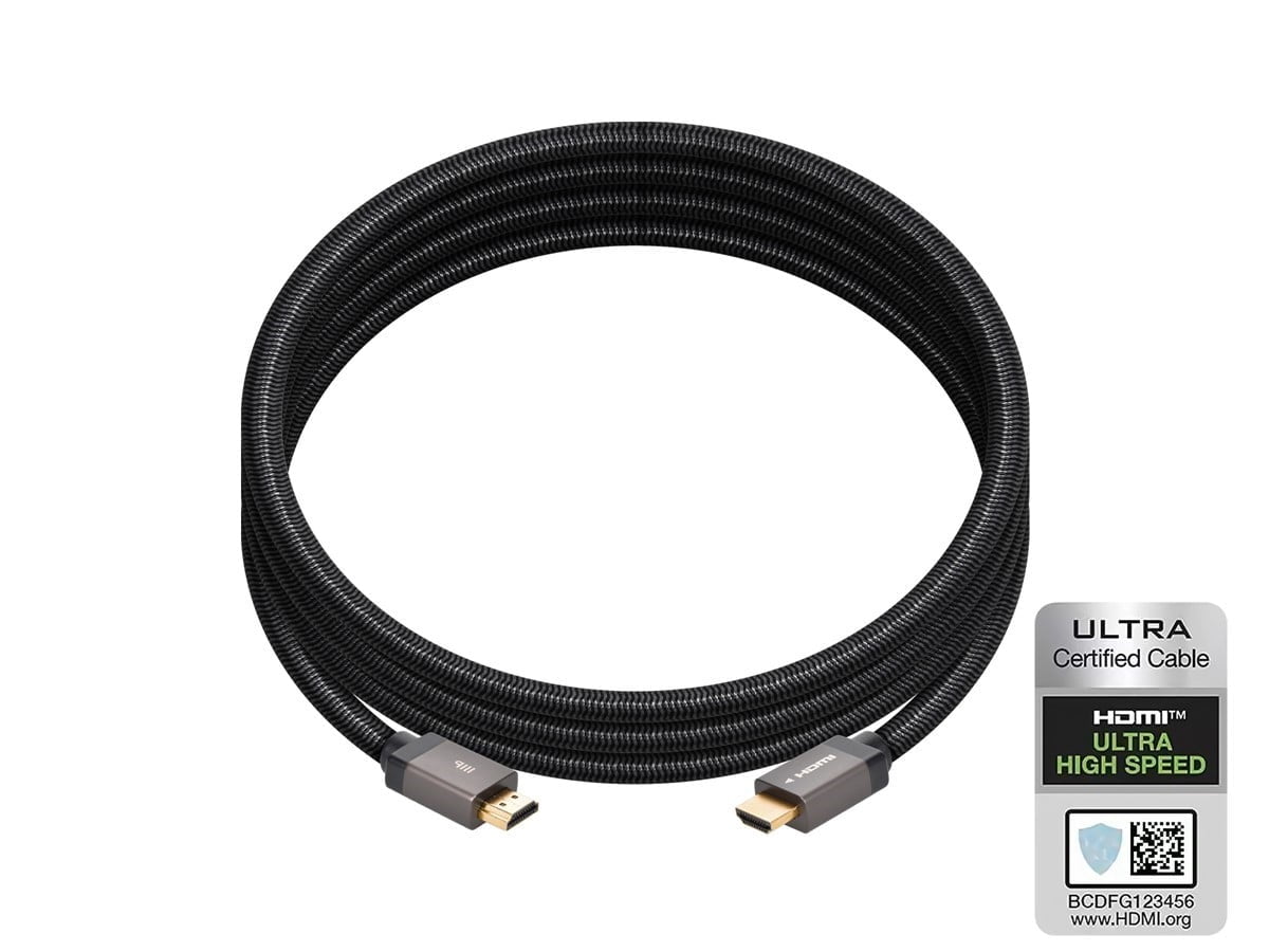 Monoprice 8K Braided HDMI 2.1 Cable - 6 Feet - Black (5 Pack) Certified Ultra High Speed, 8k@60Hz, 48Gbps, Compatible with Sony PS5 / PS5 Digital Edition / Xbox Series X & Series S and More