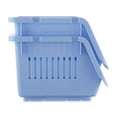 thumbnail image 2 of Pen + Gear Stackable Polypropylene, Plastic Storage Bins, Periwinkle, 2 Count, All Ages, 2 of 5