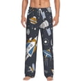 thumbnail image 2 of Lsque Space Cars Print Men's Pajama Pants, Lounge Pant - Comfortable Home Wear,Elastic Waistband, Stylish Design-Large, 2 of 9