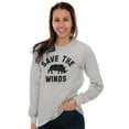 thumbnail image 4 of Save the Winos Rhinoceros Wine Lover Women's Long Sleeve T Shirt Brisco Brands S, 4 of 6