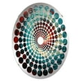 thumbnail image 2 of Designart "Majestic Motion Spiral in Red and Blue" Abstract Spirals Radial Dot Round Wall Mirror - Abstract Oval Printed Decorative Mirror - Multiple Color Options, 2 of 5