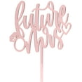 thumbnail image 3 of Future Mrs (Ring & Heart) - Love Themed Rose Gold Cake Topper for Proposal, Wedding, Bridal Shower or Anniversary Cake (Pack of 2), 3 of 5
