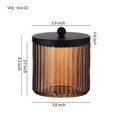 thumbnail image 2 of Set dispensador con soporte Qtip de vidrio KMWares Brown 570 ml, paquete de 2, 2 of 6