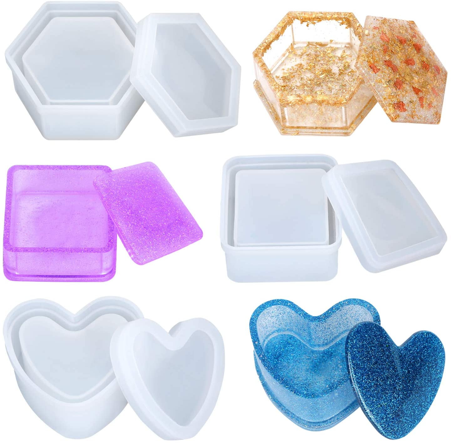 Flower Storage Box Silicone Mold Candle Holder Resin Mold Ashtray Mold Multi-functional Storage Box Crafts Mold DIY home decor,resin art diy