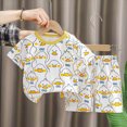 thumbnail image 4 of KPOPLK Toddler Baby Boy Summer Outfits Sleeveless Truck Print Tank Top Cotton Shorts 2-Piece Set(2-3 Years,Light Yellow), 4 of 4