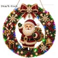 thumbnail image 3 of Christmas Santa Claus DIY Pearl Light Wreath Kit with LED String Lights 9.4in, 3 of 5