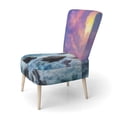 thumbnail image 2 of Designart "Wild Blue Ocean Waves XV" Upholstered Nautical & Coastal Accent Chair and Arm Chair, 2 of 5