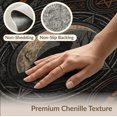 thumbnail image 6 of ODIKA 2'x3' Washable Accent Rug Midnight Black Enigmatic Gothic Design Intricate Occult Motifs with Celestial Accents for Bedroom, Nursery, RV, Pet Friendly, Bedside Mat, 6 of 7