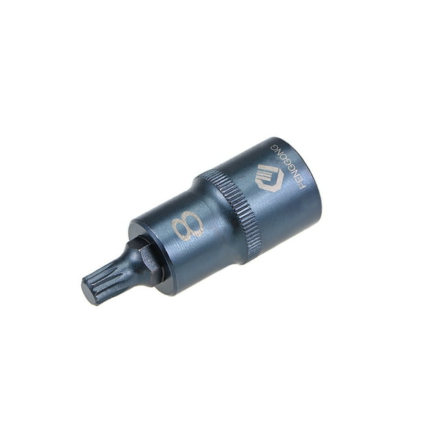 1/2Inch Drive x M8 Triple Square Spline Bit Socket, Metric 2 Inch
