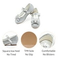 thumbnail image 6 of Stelle Girls Mary Jane Glitter Shoes Low Heel Princess Dress Shoes,Toddler Little Girls Crown Flower Girl Wedding Party Dress Pump Shoes,Sliver, 6 of 6