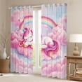 thumbnail image 2 of Erosebridal Unicorn Gifts Curtains Pack of 2 (42x84 Each) For Unicorn Lover,Pink Magic Animal Curtains Blackout For Kids Girls, 2 of 7
