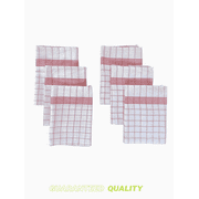 12 Pack Midi Check Kitchen Cloth 20 X 28 Inches Super Absorbent 100% Cotton  By Cotton Hutt