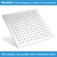 thumbnail image 3 of Rain Shower Head With Extension Arm, NearMoon Square Shower Heads, Large Stainless Steel Rainfall Showerhead-Waterfall Full Body Coverage (12 Inch Shower Head With 15 Inch Shower Arm, Chrome), 3 of 4