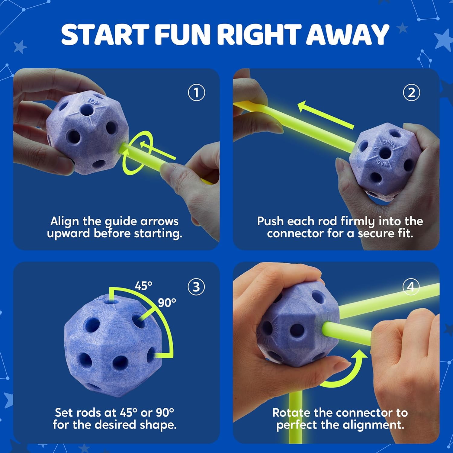 SYNCFUN Fort Building Kit for Kids, Glow in The Dark Creative Construction Toy Kids Tunnel DIY STEM Toy Birthday Gift for Boys and Girls Aged 4-12
