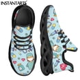 thumbnail image 1 of Zapatillas deportivas de malla cómodas con diseño de EMT y EMS para mujer, con plataforma unisex, planas, 1 of 6