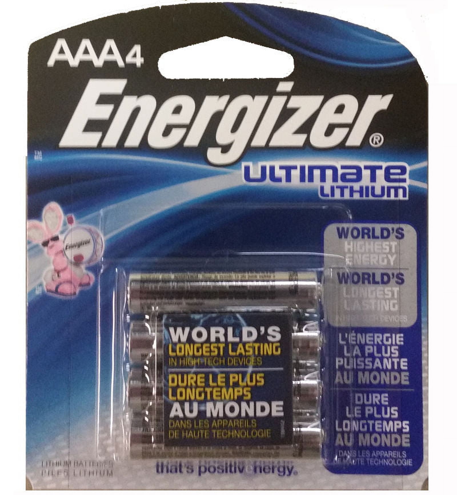 16 Energizer AAA L92BP Ultimate Lithium Batteries, Retail Packing