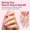 thumbnail image 4 of Gellen French Tips Press on Nails - 150 Pcs Pink Short Square, Salon Acrylic Press on Nails Soft Gel Nail Tips, 15 Sizes Fake Nails 3 in 1 Pre-french French Tips Full Cover Tips for Nail Art, 4 of 9
