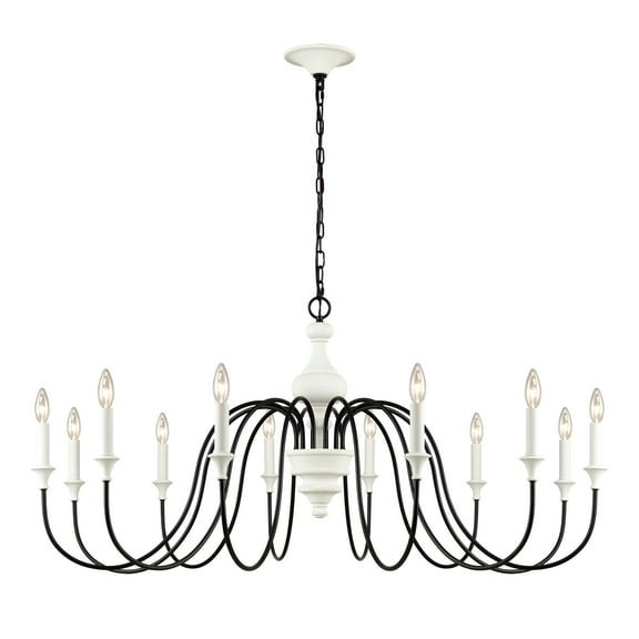 Elk Home 48-Inch Wide Val De Loire Chandelier, Traditional-White Coral