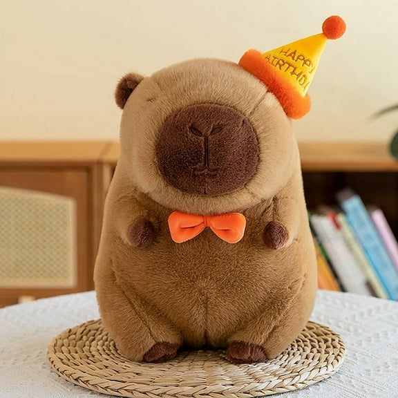 Soft Stuffed Animals Capybara Plush Doll Cute Capibara Anime Fluffty Toy Kawaii Plushie Happy Birthday Doll Gift For Girl Friend