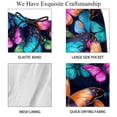 thumbnail image 4 of luoweisi Men's Beach Shorts Quick Dry Swim Trunks with Mesh Lining Butterfly 2XL, 4 of 5