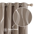 thumbnail image 2 of Deconovo Silver Wave Line Foil Printed Blackout Curtains Grommet Panels with 52x54 inch 1 Pair Khaki, 2 of 5