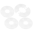 thumbnail image 1 of Uxcell 4Pack ABS Redonda Autoadhesiva Pared Brida Dividida, 22mm ID 66mm OD Cubierta de Tubería Blanca, 1 of 6